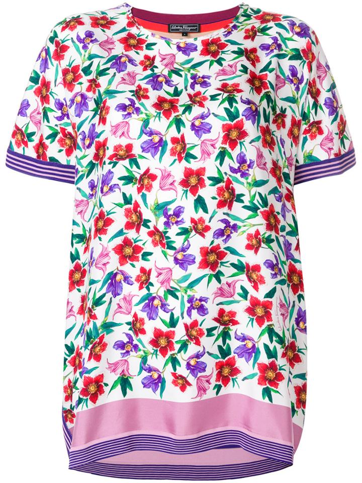 Salvatore Ferragamo Floral Printed T-shirt - Multicolour