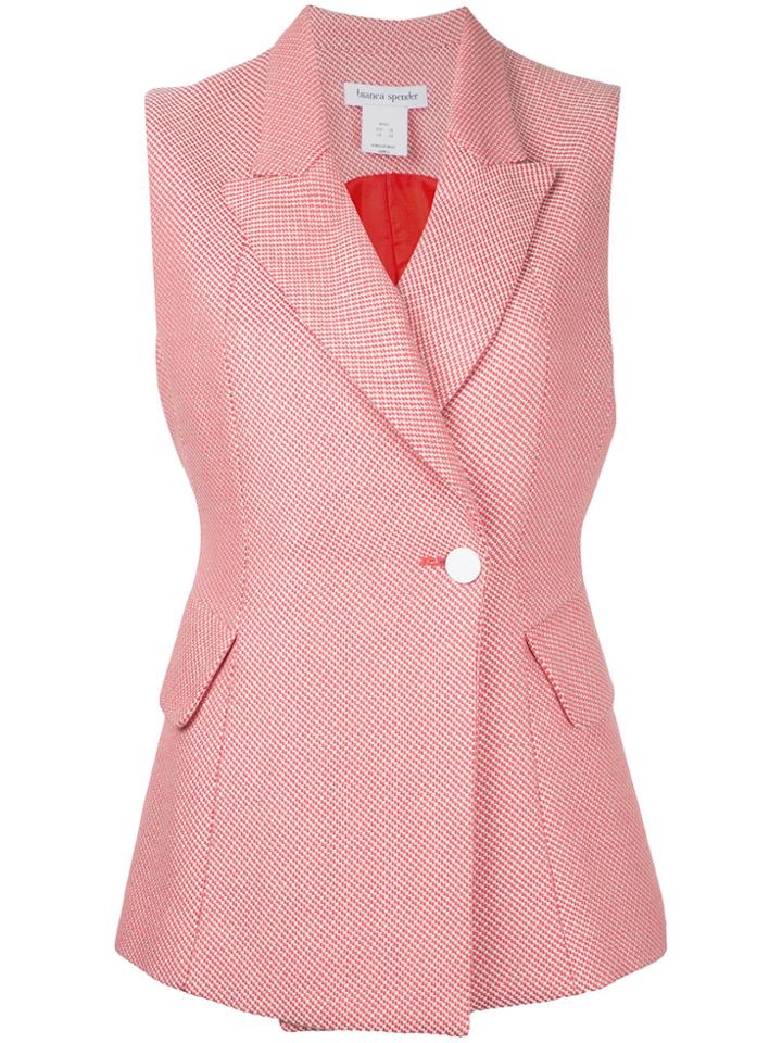 Bianca Spender Tweed Riding Vest - Yellow & Orange