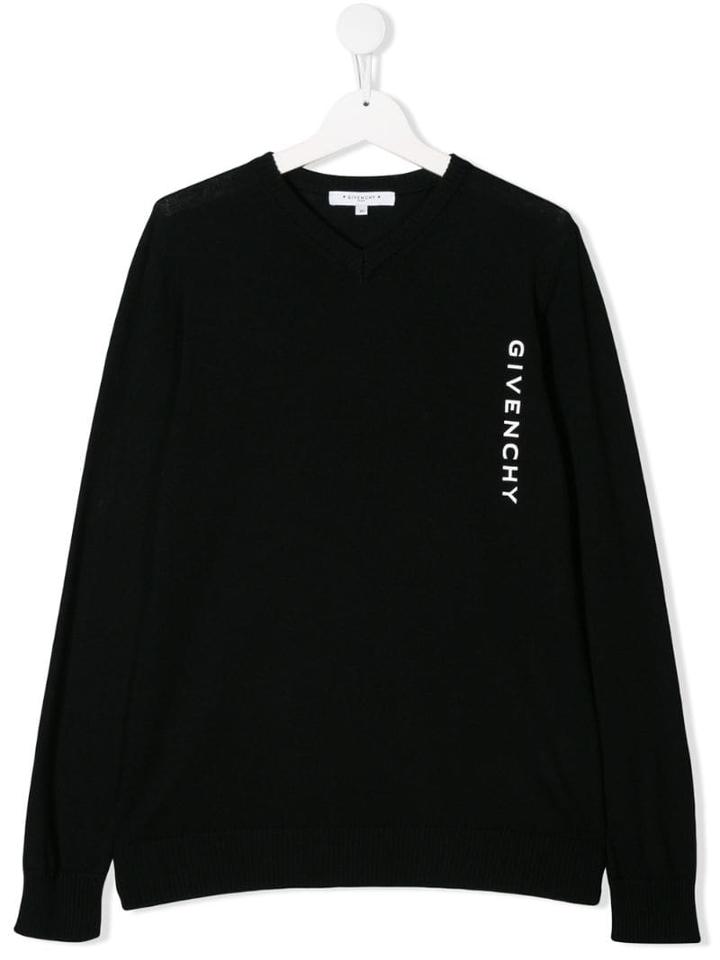 Givenchy Kids Logo Print Sweater - Black