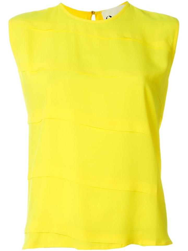 8pm Paneled Sleeveless Top, Women's, Size: M, Yellow/orange, Silk/acetate