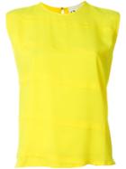 8pm Paneled Sleeveless Top, Women's, Size: M, Yellow/orange, Silk/acetate