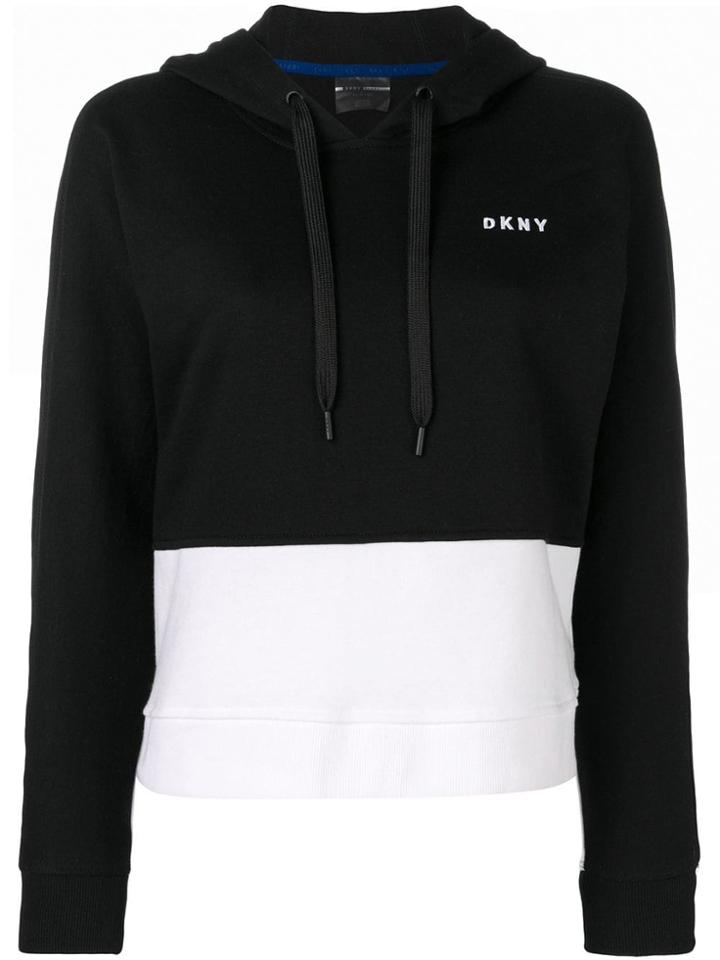 Dkny Colour Block Hoodie - Black