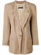 Giorgio Armani Vintage Overiszed Blazer, Women's, Size: 42, Nude/neutrals