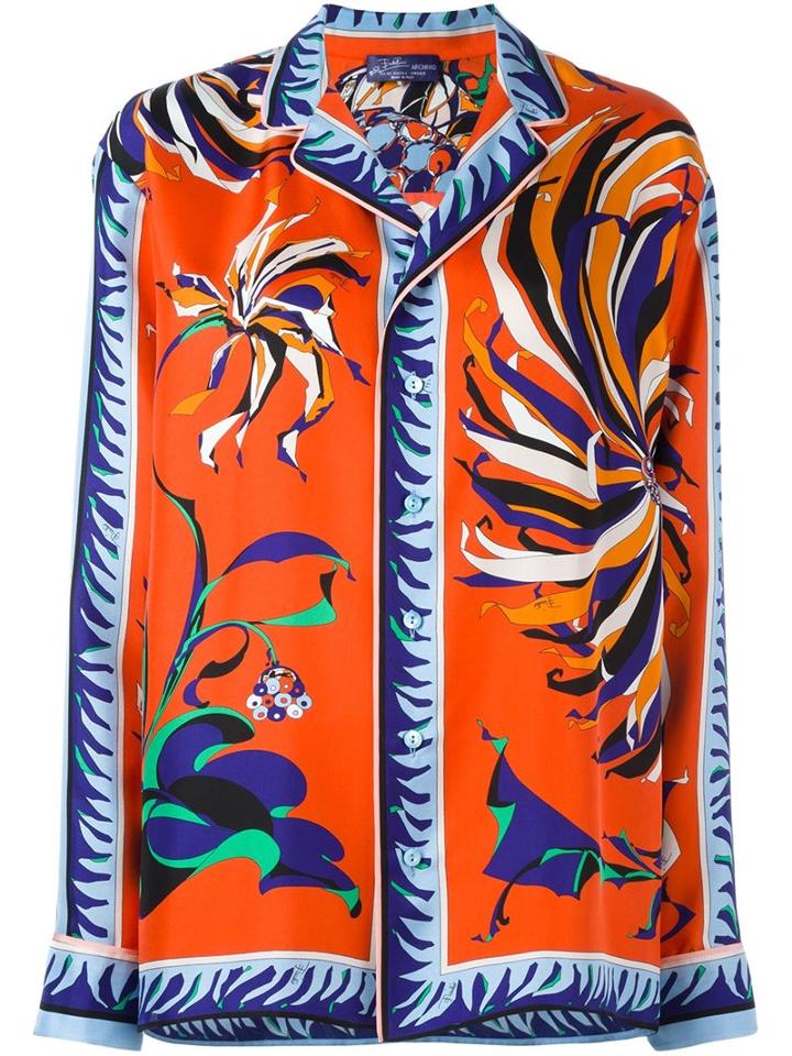 Emilio Pucci Floral Print Longsleeved Shirt