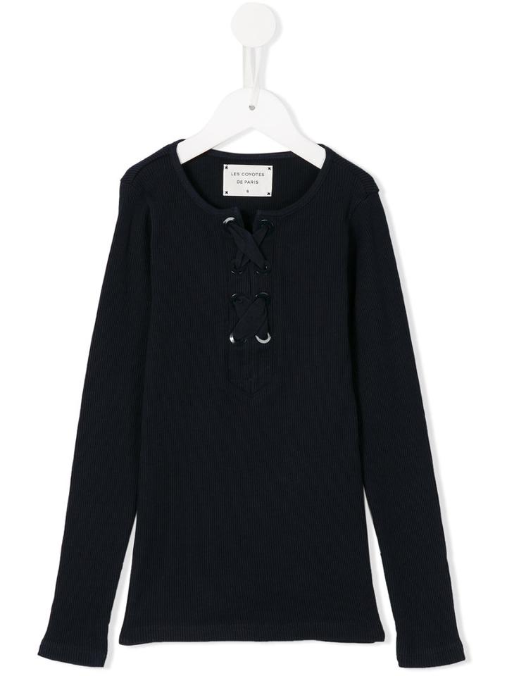 Les Coyotes De Paris Carmen Blouse, Girl's, Size: 8 Yrs, Blue