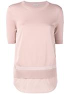 Moncler - Layered Knitted Top - Women - Cotton/polyester/viscose - Xs, Pink/purple, Cotton/polyester/viscose