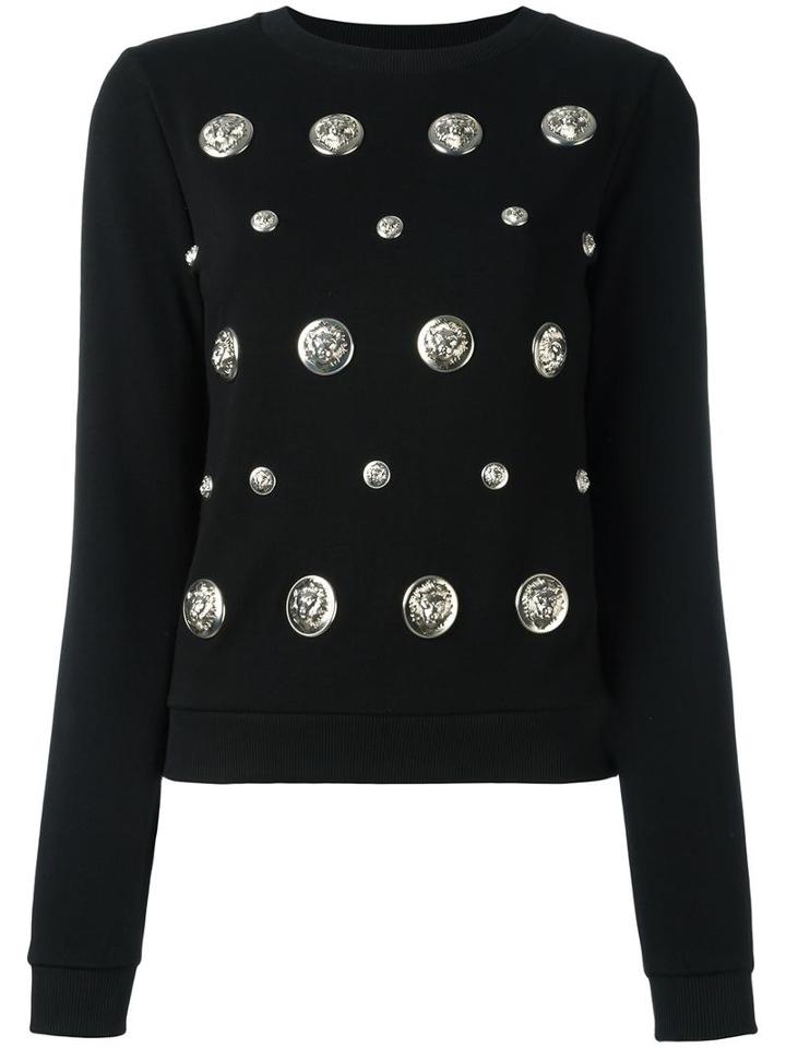 Versus Lion Studded Jumper, Women's, Size: Xs, Black, Cotton