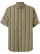 Oamc Striped Shortsleeved Shirt - Green