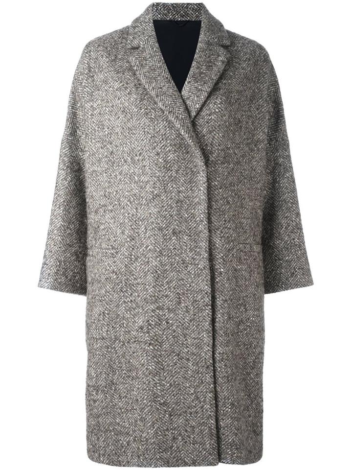 Brunello Cucinelli Herringbone Tweed Coat