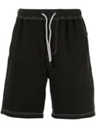 A Personal Note 73 Contrast Stitch Shorts - Black