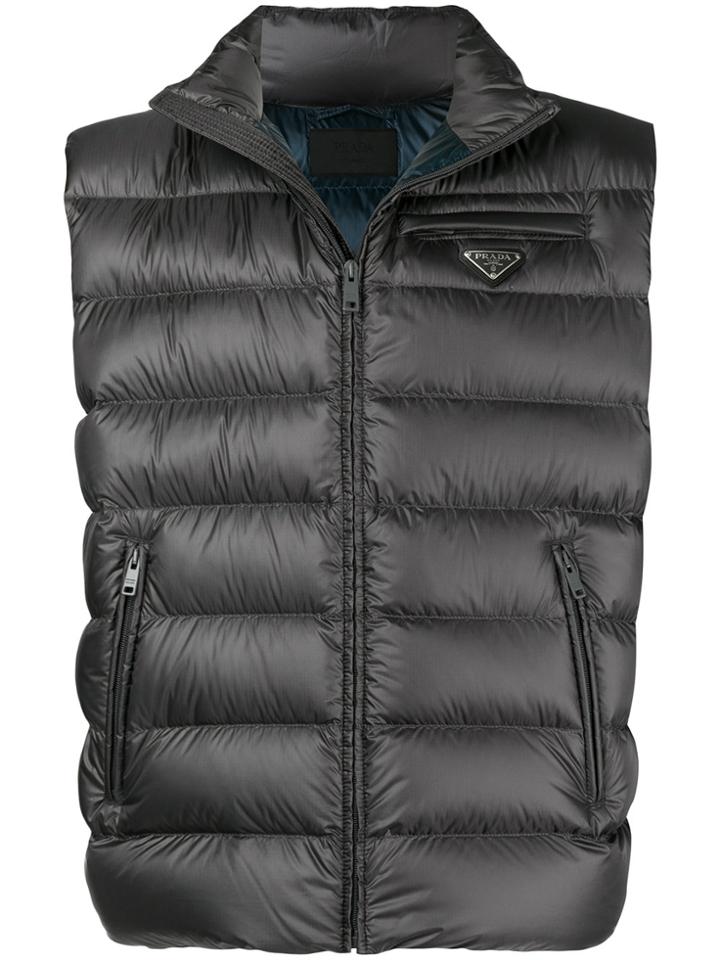 Prada Padded Gilet - Grey