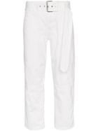 Proenza Schouler High Rise Straight Leg Jeans With Belt - White