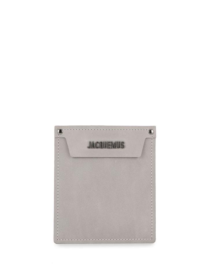 Jacquemus Logo Plaque Wallet - Grey