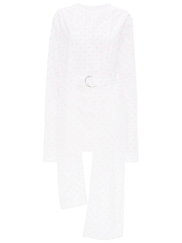 Jw Anderson Fil Coupe Pleated Panel Shirt - White