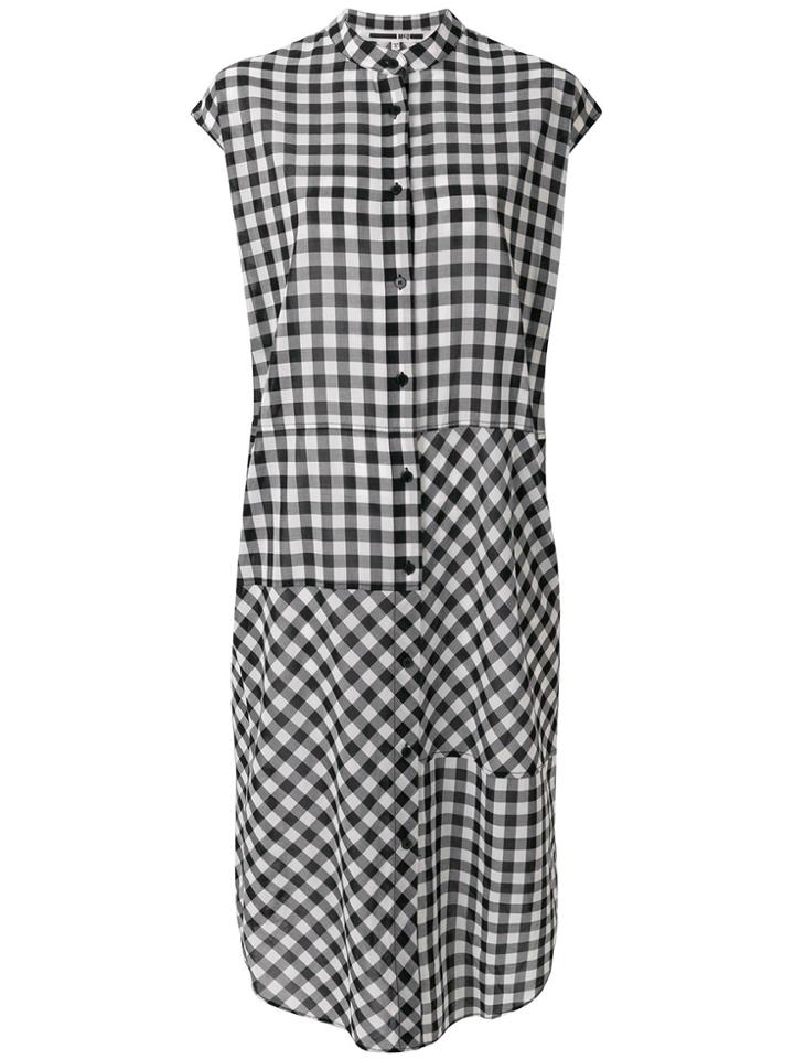 Mcq Alexander Mcqueen Gingham Shirt Dress - Black