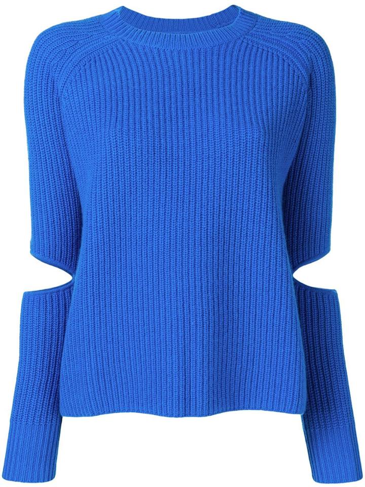 Zoe Jordan Slit Sleeve Jumper - Blue
