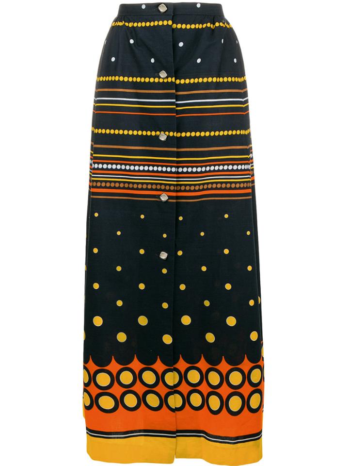 William Vintage Retro Print Skirt - Blue