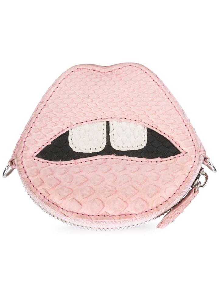 Gelareh Mizrahi Lara Stoned Lip Wallet - Pink
