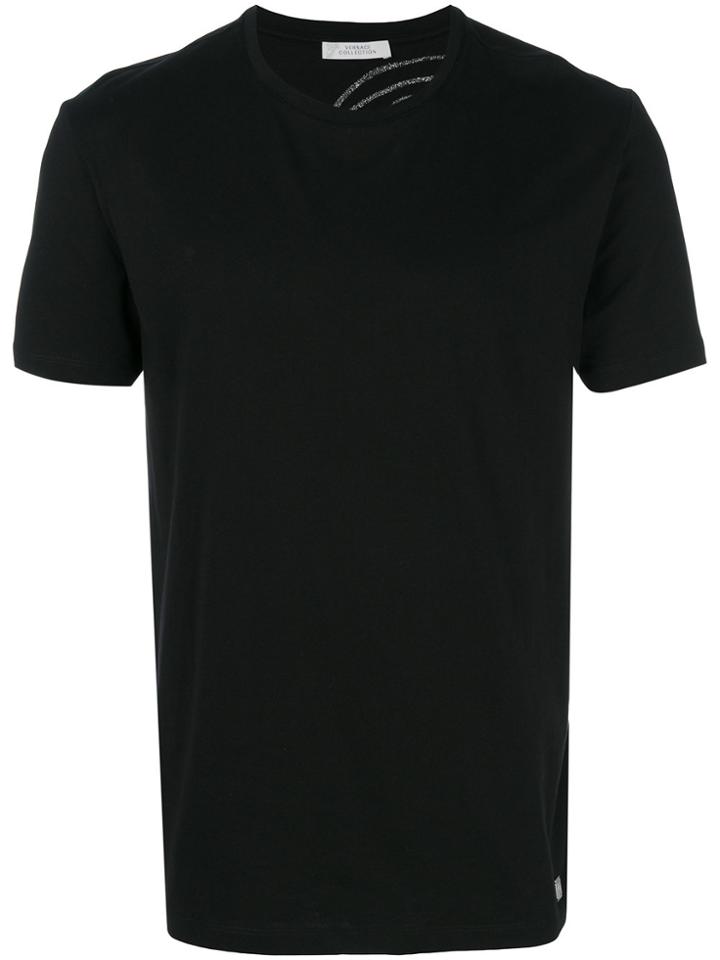 Versace Collection Half Head Back Print T-shirt - Black