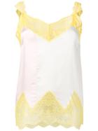 Nude Lace Trim Camisole - White