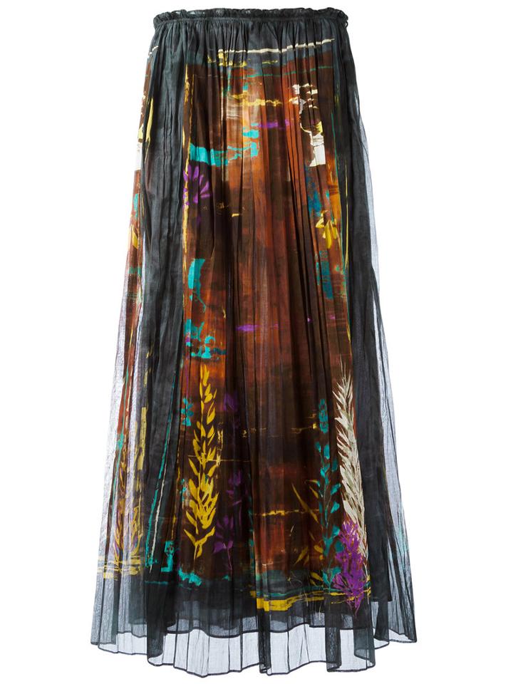 Valentino Pleated Skirt, Women's, Size: 42, Cotton