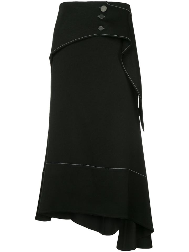 Ellery Flared Midi Skirt - Black