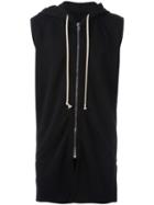 Rick Owens Drkshdw 'moody' Sleeveless Hoodie, Men's, Size: Large, Black, Cotton