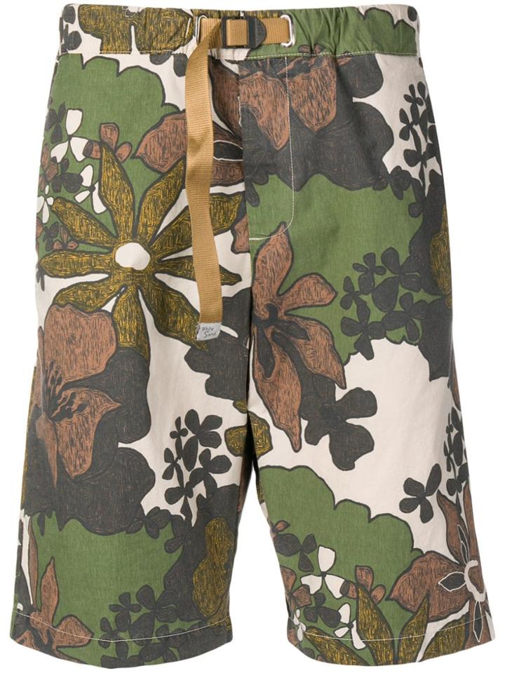 White Sand Camo Print Shorts - Neutrals