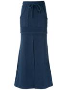 Lilly Sarti - Tie-up Skirt - Women - Cotton/polyester - 42, Blue, Cotton/polyester