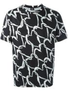 Ps By Paul Smith Heart Print T-shirt, Men's, Size: Medium, Black, Cotton