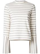 Le Ciel Bleu Striped Jumper, Women's, Size: 36, Grey, Cotton