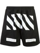 Off-white - Auction House Perforated Track Shorts - Men - Polyester - Xl, Black, Polyester