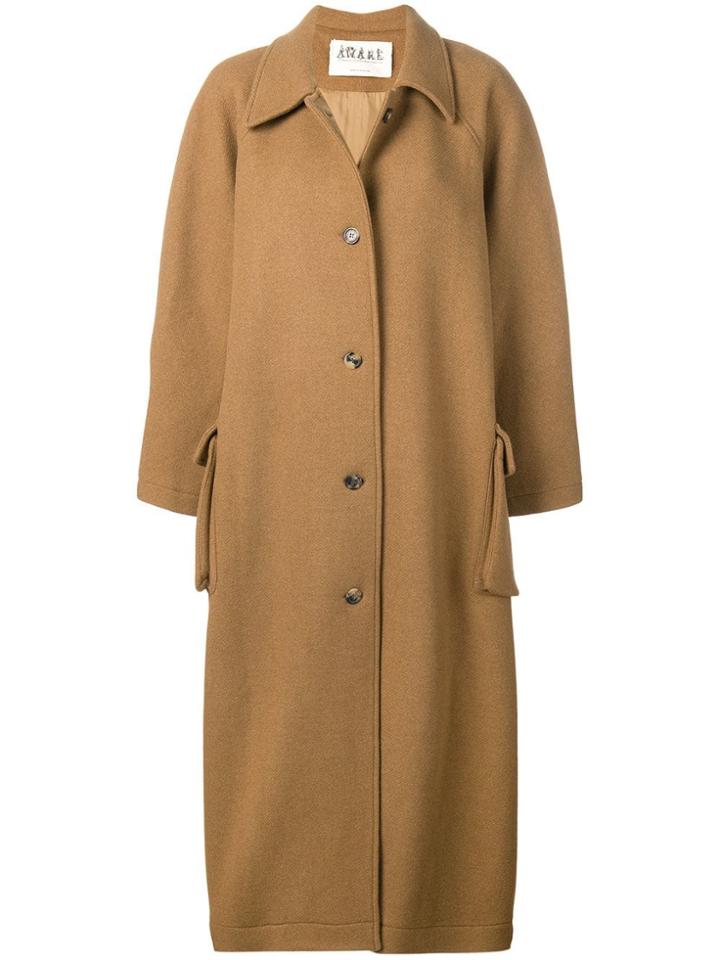 A.w.a.k.e. Slit Sleeve Coat - Brown