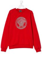Young Versace Teen Medusa Print Sweatshirt - Red
