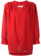 Yves Saint Laurent Vintage Collarless Jacket - Red