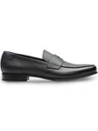 Prada Saffiano Classic Loafers - Black