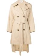 Enföld High Low Hem Trench Coat - Neutrals