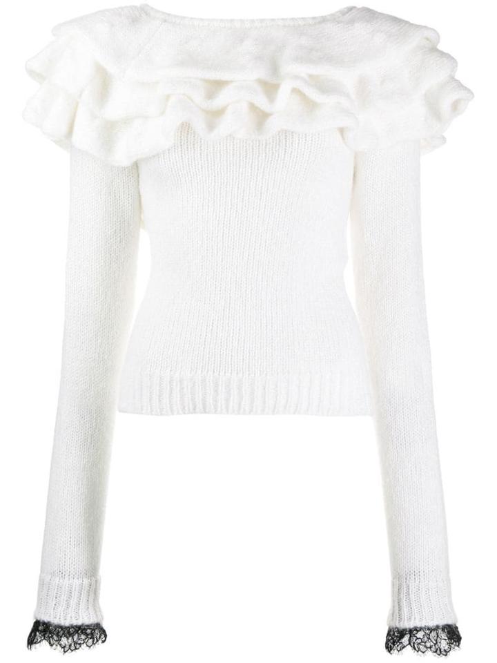 Philosophy Di Lorenzo Serafini Ruffled Sweater - White