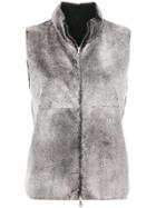N.peal Milano Fur Lined Gilet - Grey
