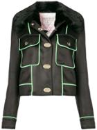 Emilio Pucci Cropped Pockets Embellished Jacket - Black