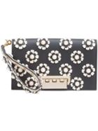 Zac Zac Posen - Flower Embellished Clutch - Women - Calf Leather - One Size, Black, Calf Leather