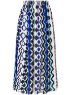 Emilio Pucci Abstract Print Elasticated Skirt - Blue