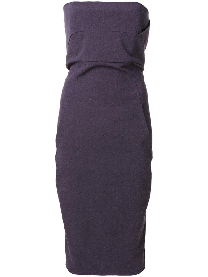 Rick Owens Strapless Fitted Dress - Grey