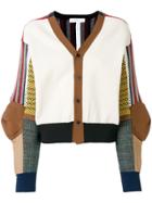 Toga Pulla Patchwork Knitted Cardigan - Nude & Neutrals