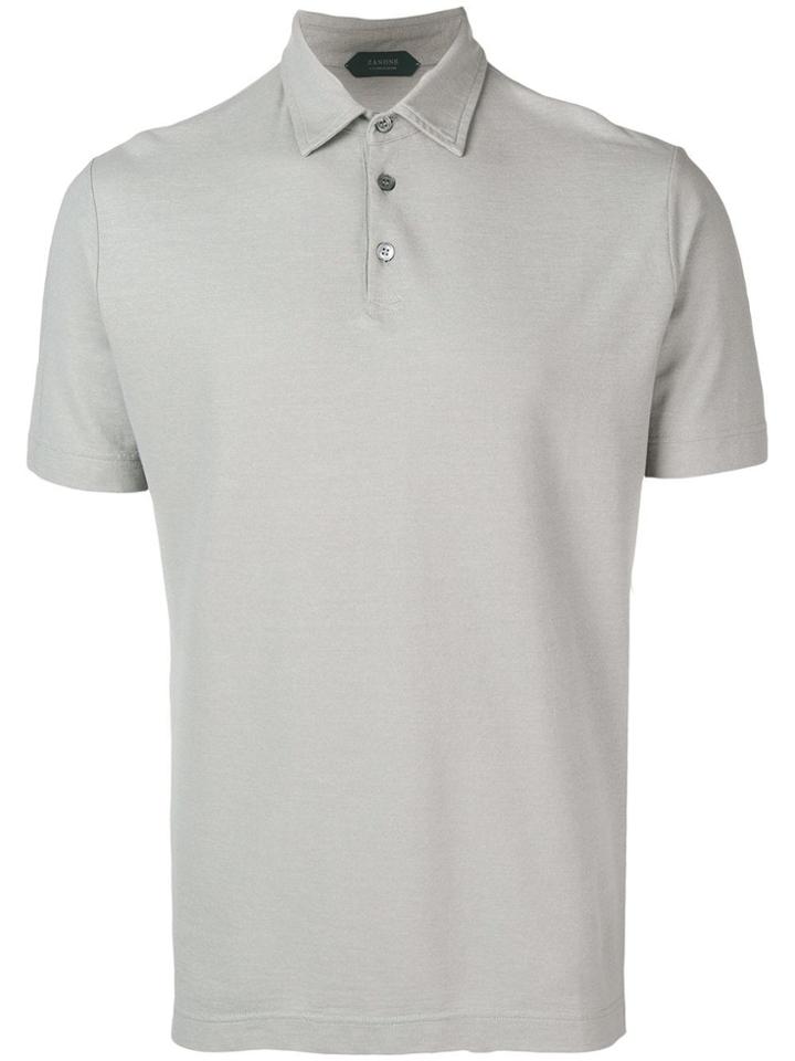 Zanone Short-sleeved Polo Shirt - Grey