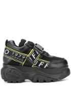 Buffalo Buckled Platform Sneakers - Black
