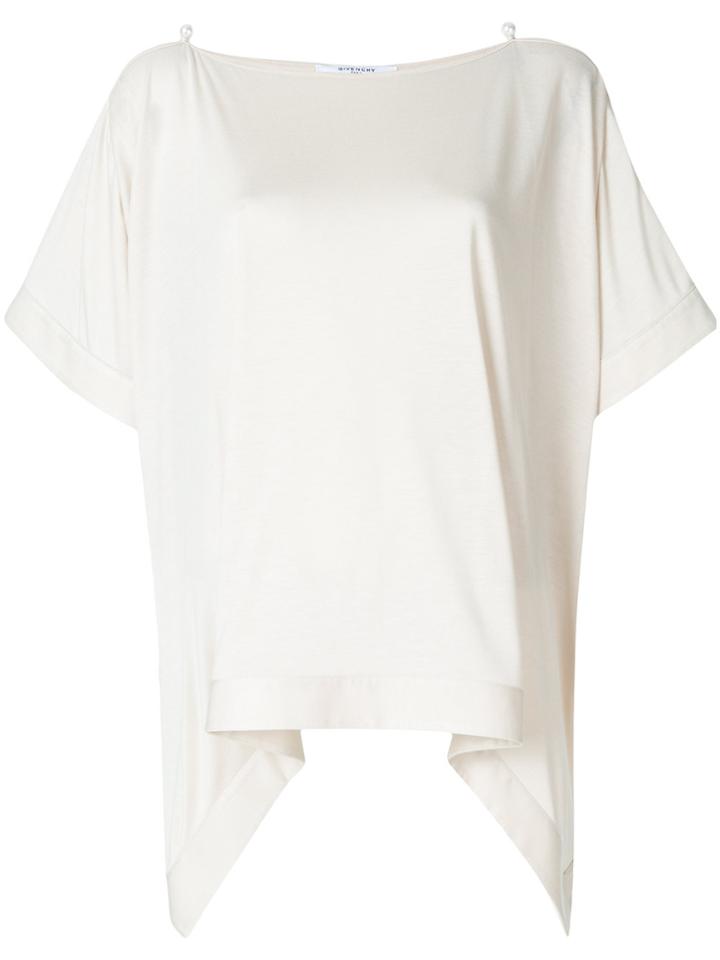 Givenchy Draped Short-sleeve Top - Nude & Neutrals