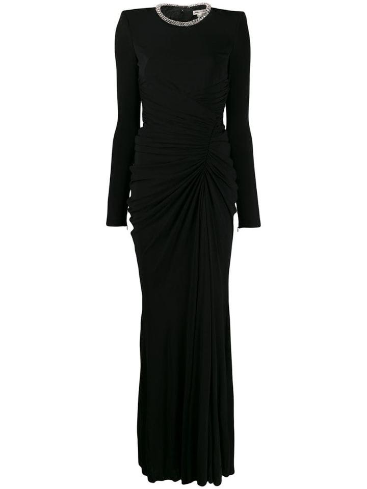 Alexander Mcqueen Crystal Rope Evening Dress - Black