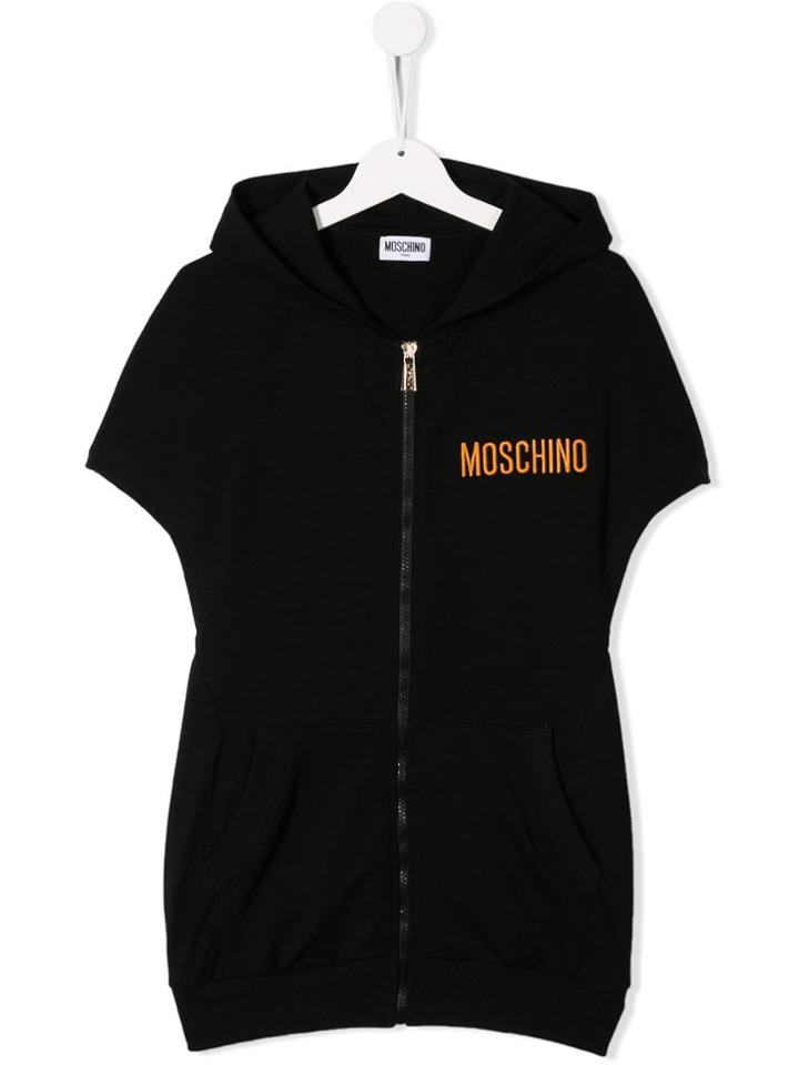 Moschino Kids Short Sleeve Hoodie - Black
