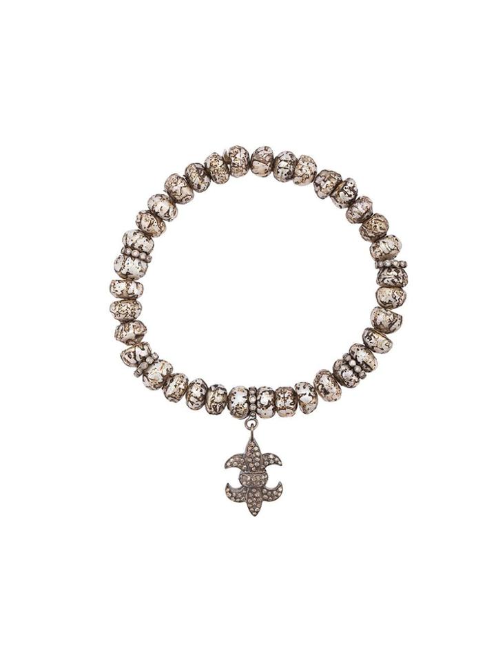 Loree Rodkin Etched Charm Bracelet - Metallic